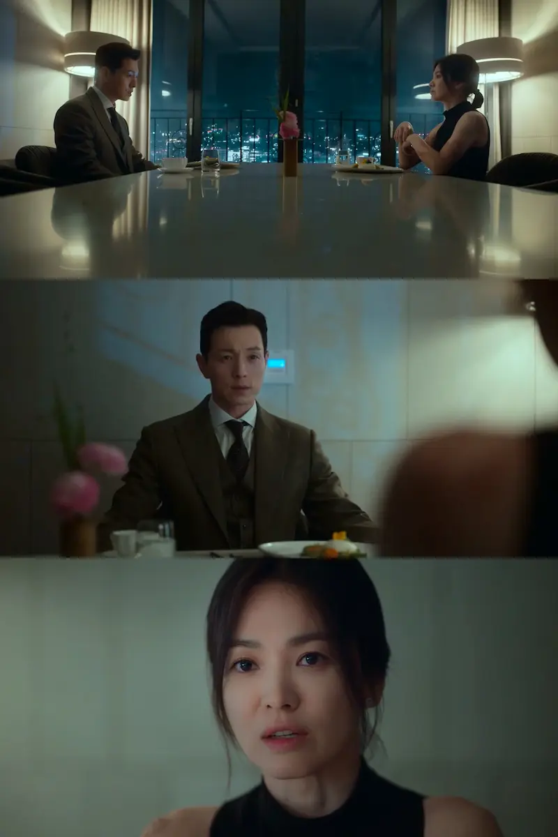 Jung Sung-il and Song Hye-kyo in The Glory episode 11